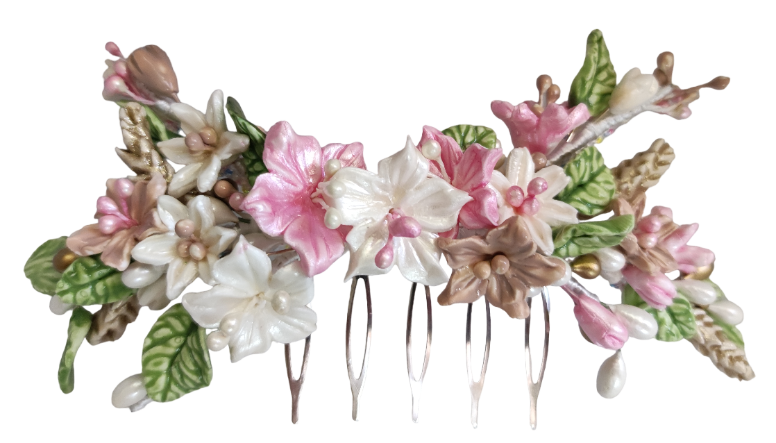 Tocado Flores Novia